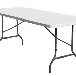 Kokkupandav laud 180 cm rent – TRrent Valge kokkupandav laud 180 cm plastpinnaga ja metallraamiga Kokkupandav laud 180 cm rent üritustele ja pidudele TRrent kokkupandav plastlaud 180 cm, kokkupandavad jalad Valge plastikust matkalaud metallraamiga Kokkupandava matkalaudade rent üritustele TRrent 180 cm laud 8€/24h