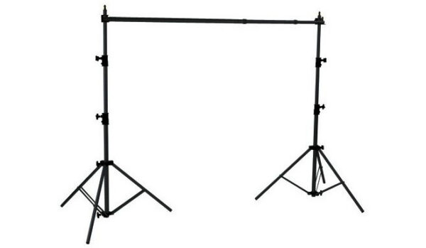 Caruba taustakinnitus LS 4 Heavy Duty Pro 3x3 m rent – TRrent Professionaalne taustastatiiv fotostuudio ja ürituste jaoks Caruba LS 4 Heavy Duty Pro tugev metallkonstruktsioon Taustakinnitus koos kangataustaga fotograafia jaoks Caruba taustasüsteem üles pandud ürituse pildistamisnurgas