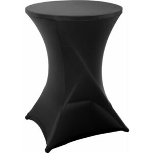 Must stretch pukklaua lina peoruumi laual Valge stretch pukklaua lina pulma sisekujunduses Stretch pukklaua lina TRrent rendivalikus (must ja valge) Veniv pukklaua lina detailvaade Elegantne stretch pukklaua lina üritusel