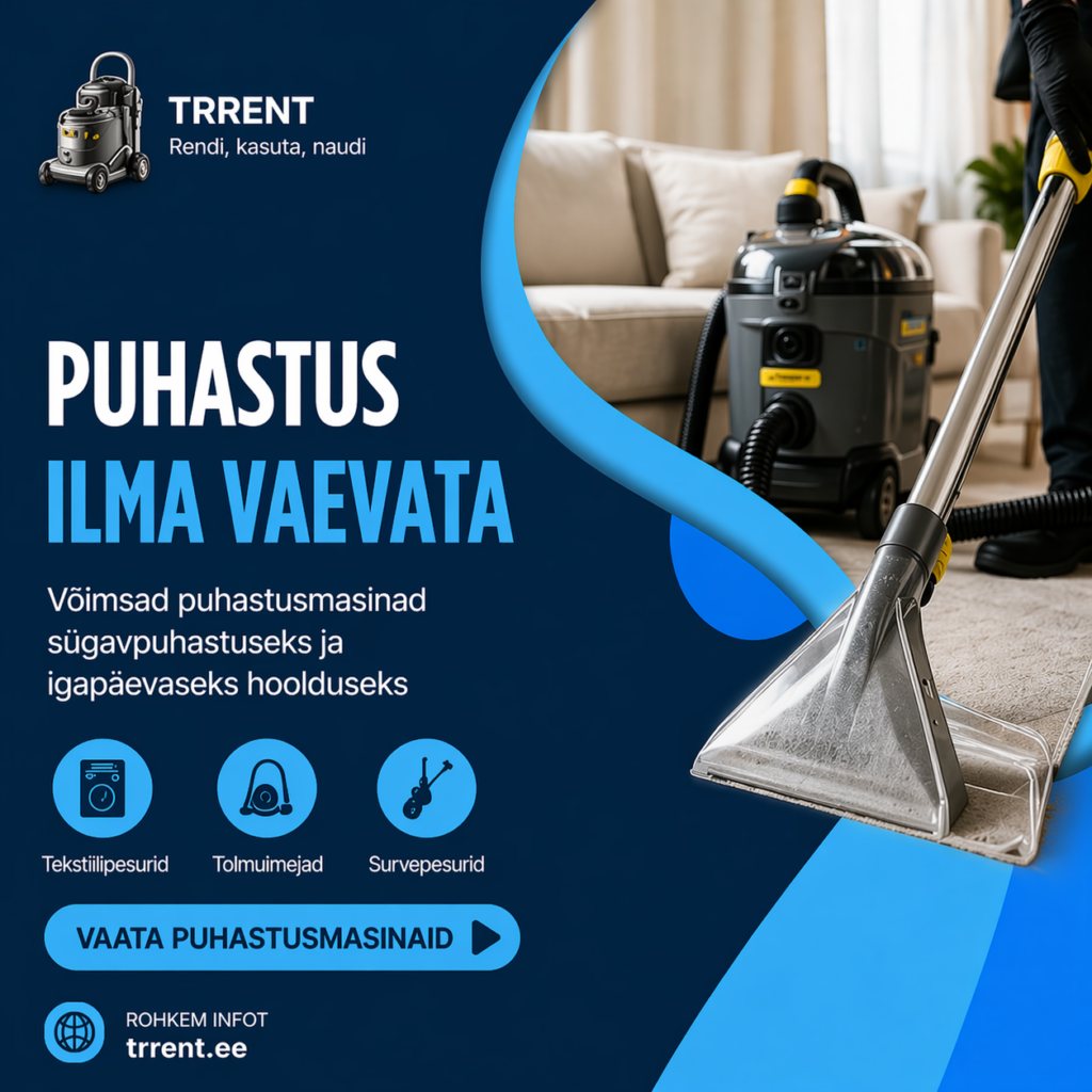 tekstiilipesur rent puhastusmasinad rendiks