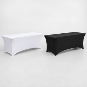 Veniv lauakate 180 cm lauale – valge ja must