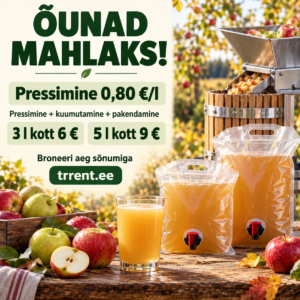 Õunamahla pressimine Laagris